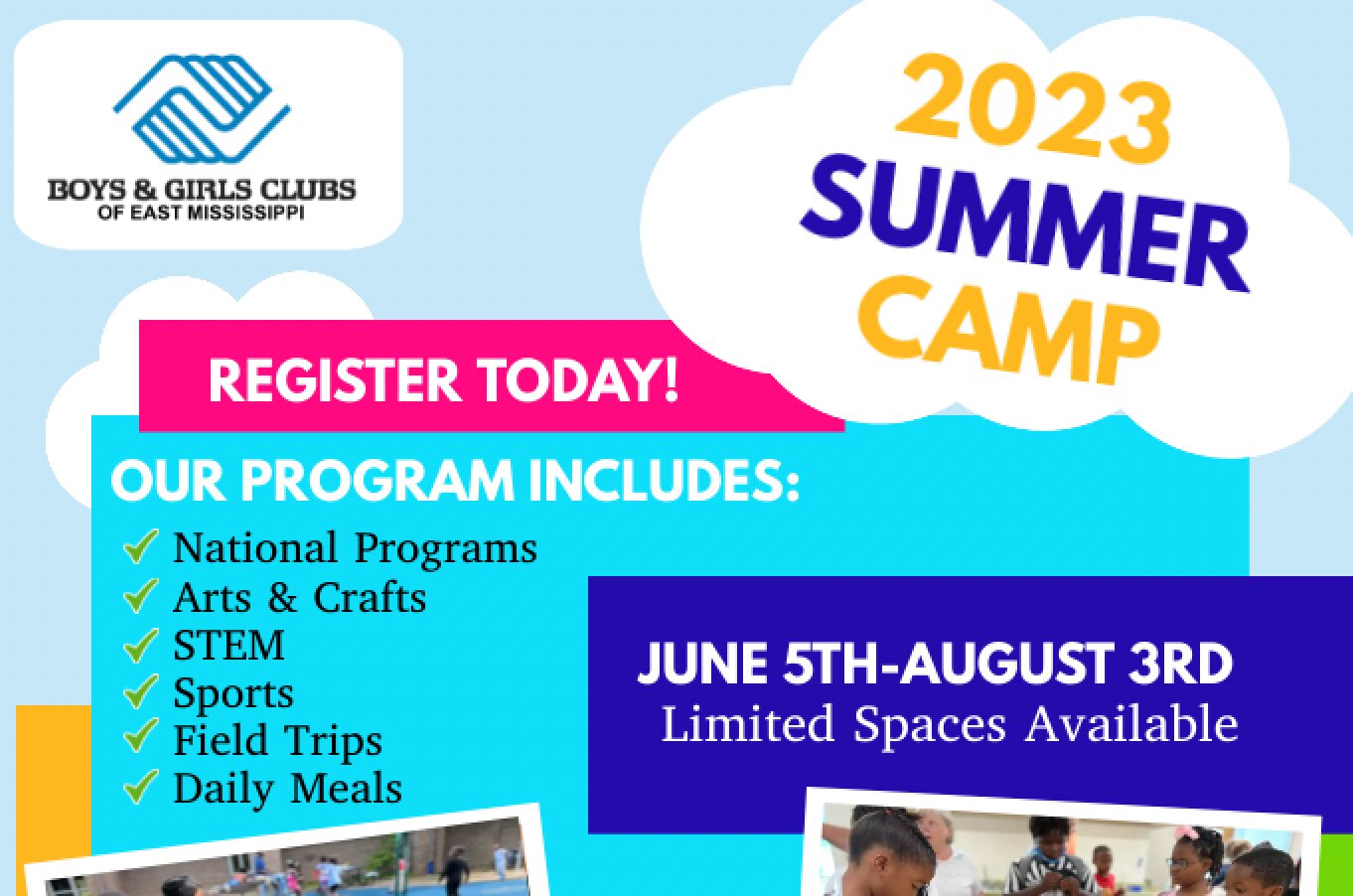 Boys & Girls Club Summer Camp registration open